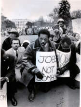Jessica Jackson at the 1989 Housing Now Rally