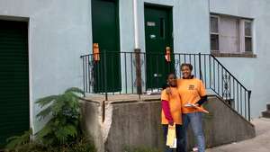Mother-son volunteer team in Nicetown