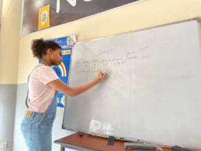 our student explaining to the class