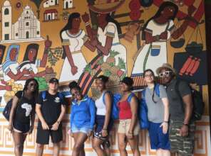 Visiting a museum in Nicaragua!