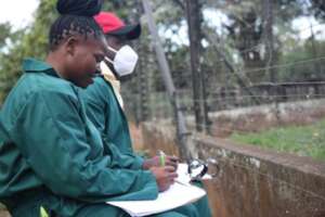 Caregivers collecting data