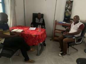 Our Staff (right photo) Meeting With Mayor Ubilla