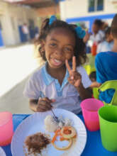 Enjoying Lunch Time at Our Education Center