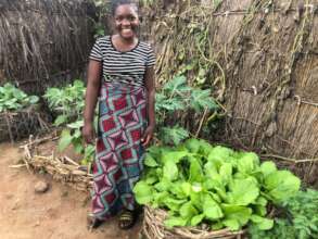 Child with her vegie rings