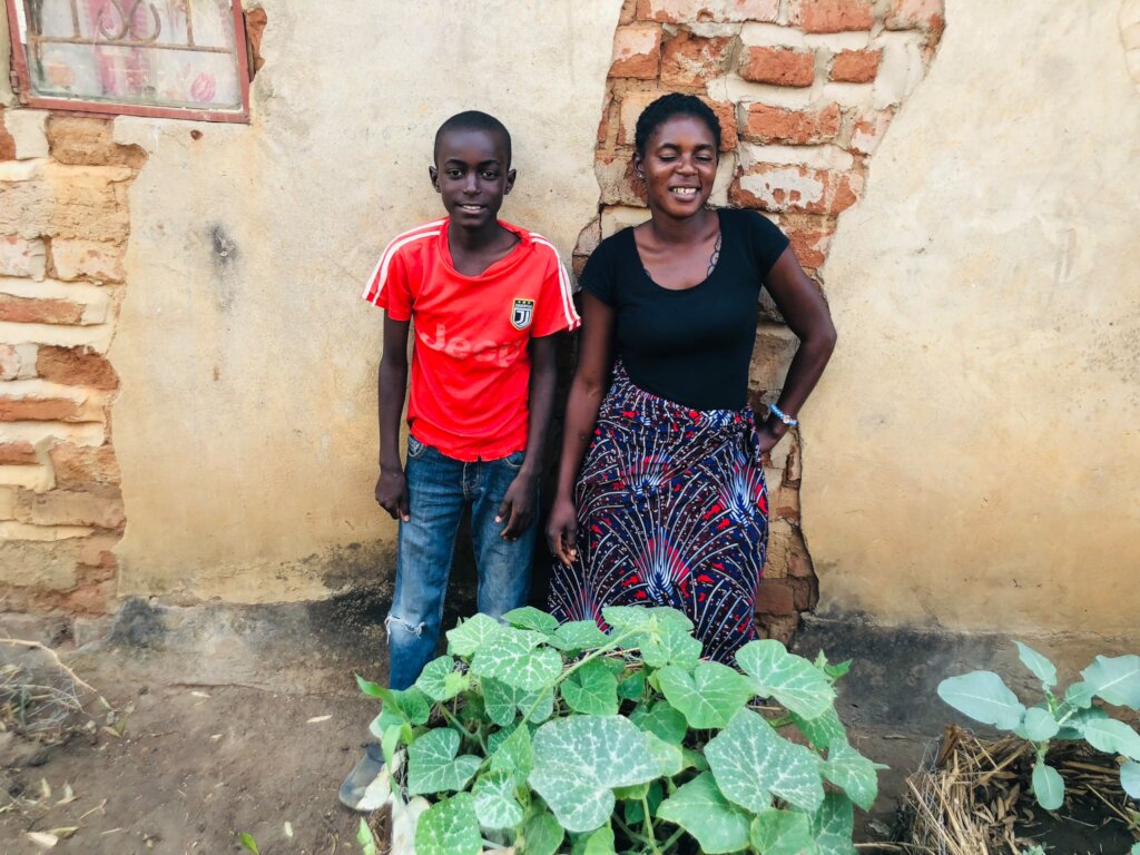 Child with his vegie rings