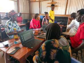 Women working online