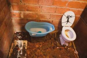 Bathroom without a sewage system