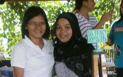 With Co-workers and community children