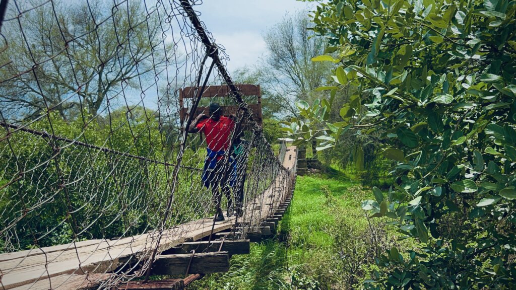 Deadly footbridge 3,000 cross each day in Zambia
