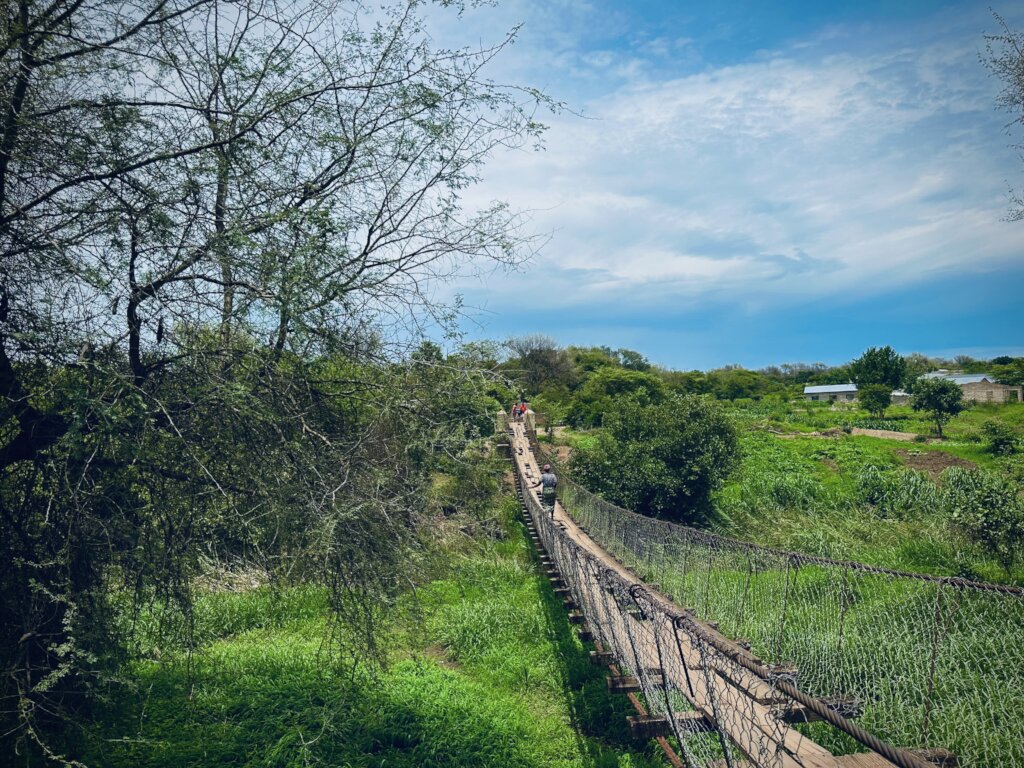 Deadly footbridge 3,000 cross each day in Zambia