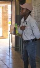 2025's bursary winner giving a talk to learners