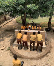 hand washing station at rural school