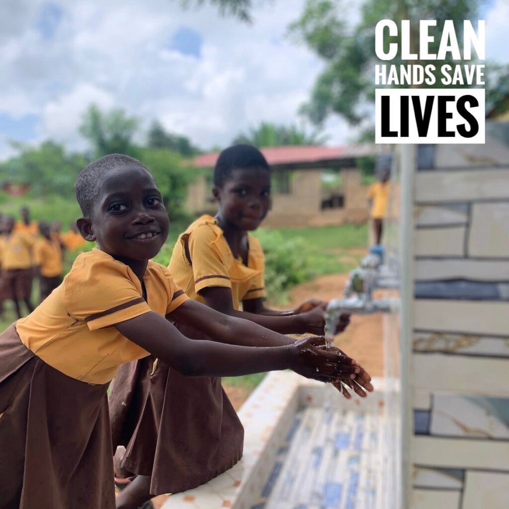 hand washing station at rural school