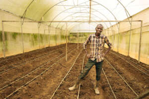 Felix in his greenhouse