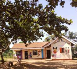 The two roomed municipal building for the school.