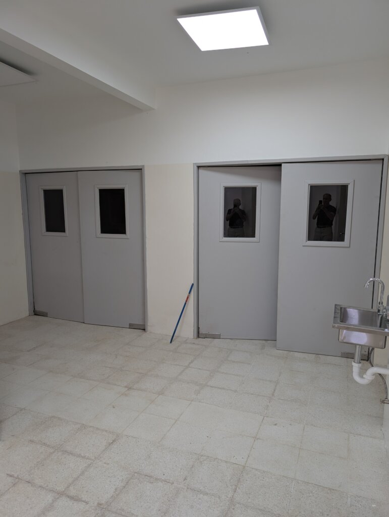 Some of the new interior doors