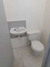 One of two new bathrooms