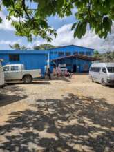 Rear of clinic building, emergency area entrance