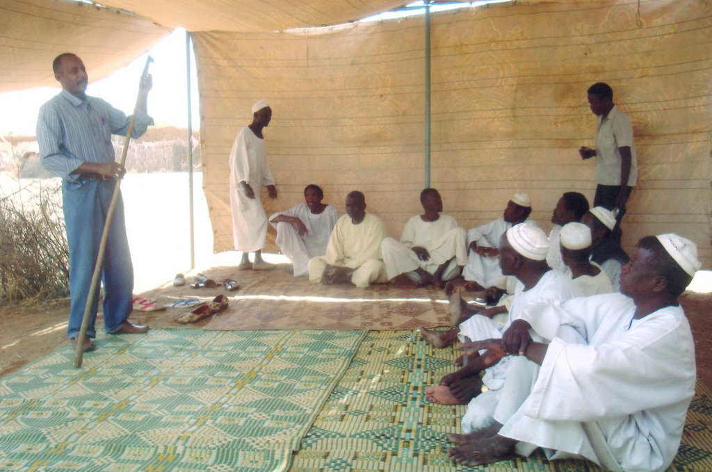 Community members participate in a training.