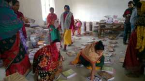 Sorting new books in time for school to start