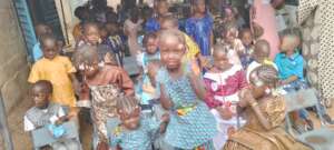 School supplies handover ceremony.