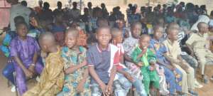 School supplies handover ceremony.