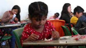 Children participate in training cycles