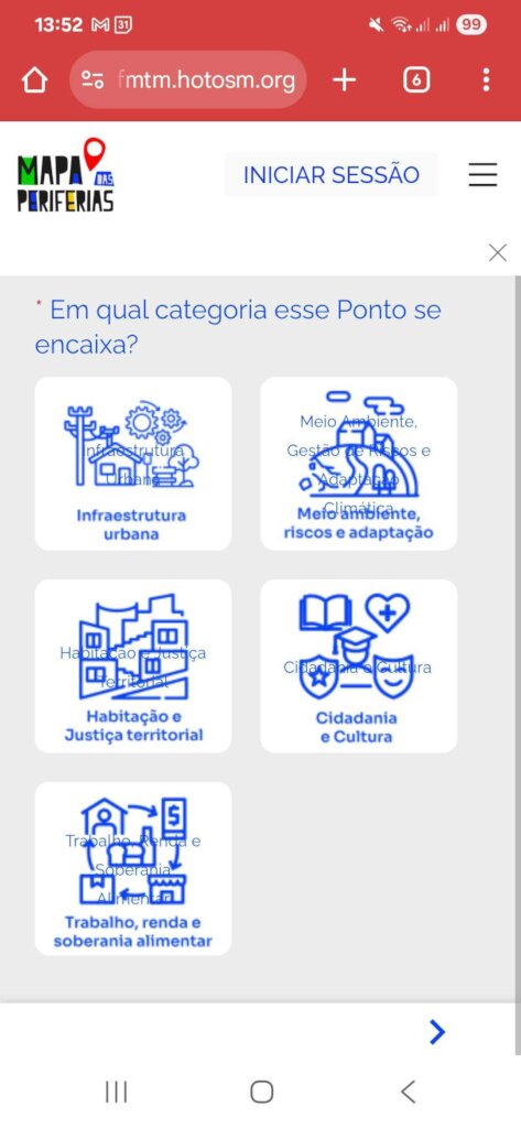 Nos no mapa tool