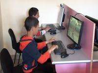 Village children learn computing at new IT center