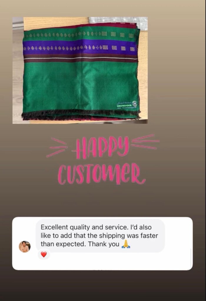 A madebyafghanwomen.com's Customer's response