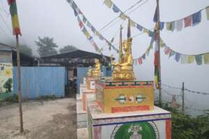Faith of locals at Khursanibari school entrance