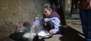 Staff serving food after teachers training