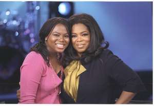 Former Student, Khadijah with Oprah Winfrey