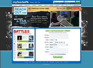 myYearbook homepage takeover