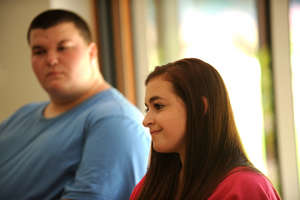 Chloe and Nick...listening intensely