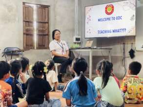Students on their first day of school at ODC.