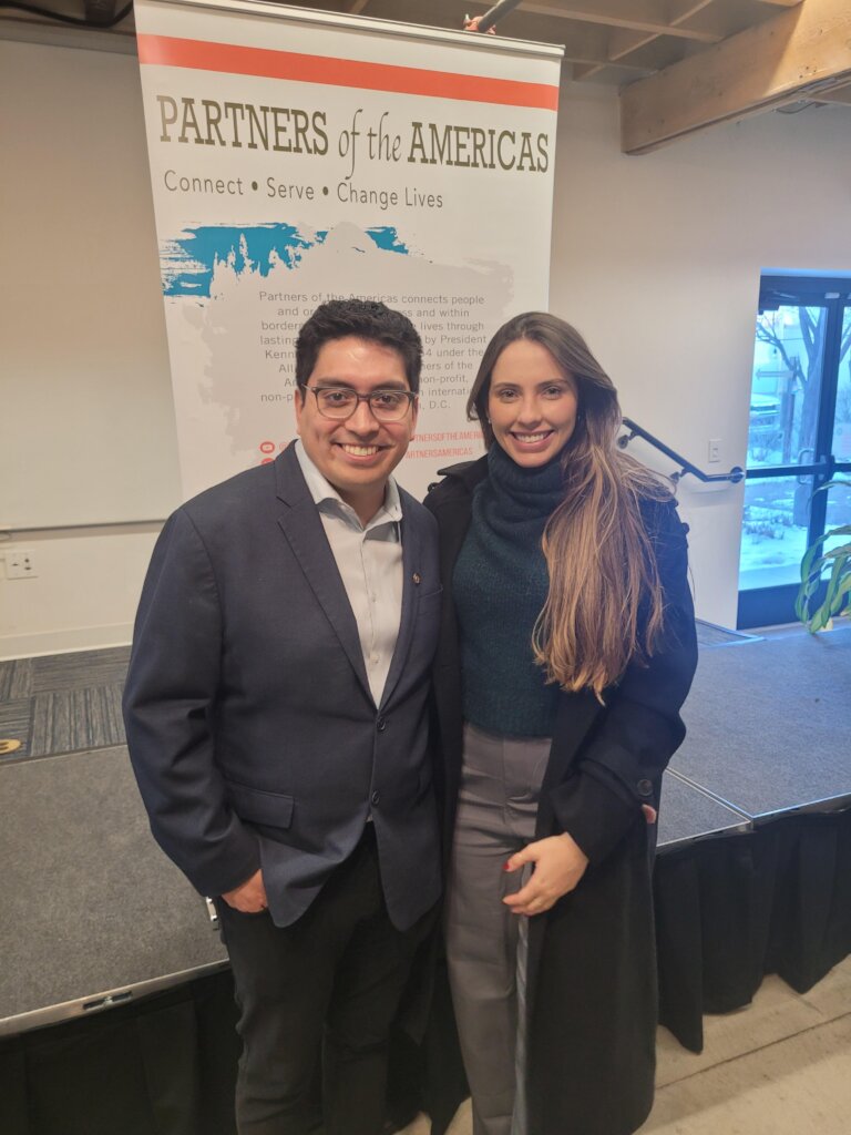 Dayana and her host from Partners