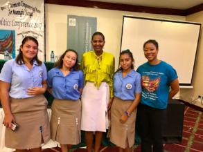 First Lady of Belize with OA Girls