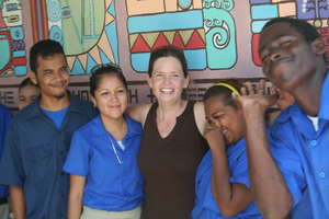 Co-Founder Heidi Curry with Students