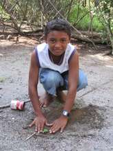 Planting zericote seedlings in the Forest Reserve