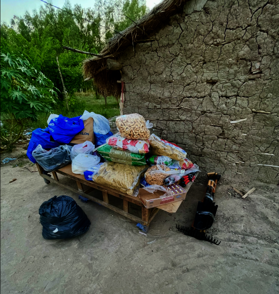 Supplies and donations for the community food bank