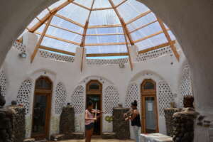 School built with garbage