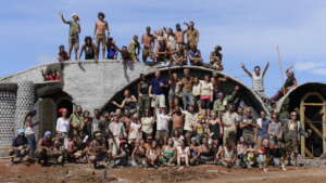 School built with garbage