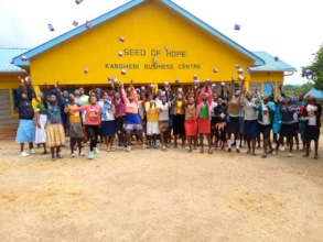 Seed of Hope girls with their period packs