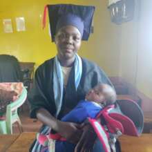 Mary, young mother, with her baby