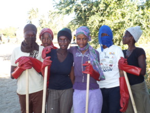 girls' first day training with big hope