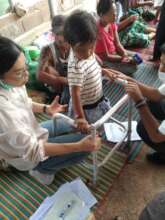 A patient receives rehabilitation support from HI