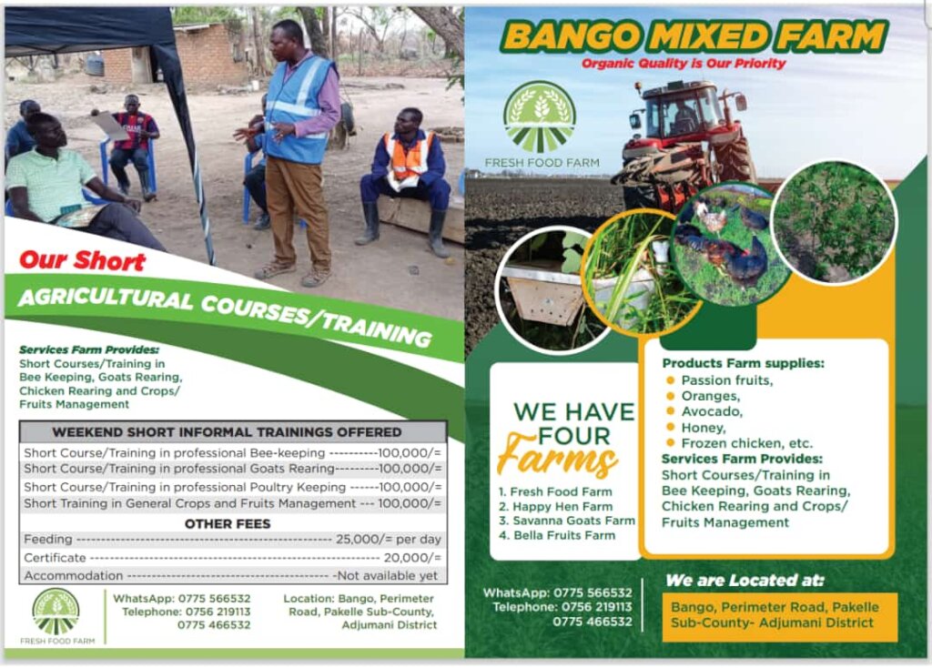 Brochure for short courses in agriculture