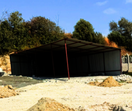 The First Shelter Goes Up