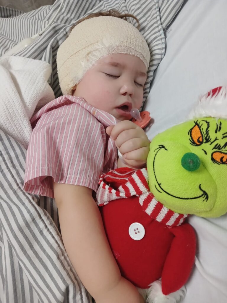 Kiara Kempen received her gift thanks to donations